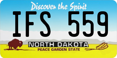 ND license plate IFS559
