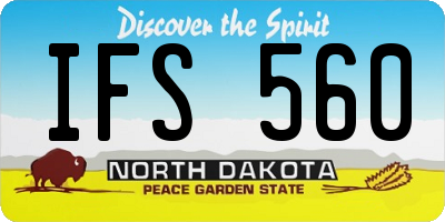 ND license plate IFS560