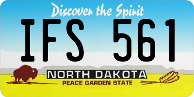 ND license plate IFS561