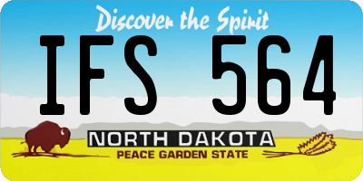 ND license plate IFS564