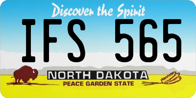 ND license plate IFS565