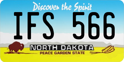ND license plate IFS566