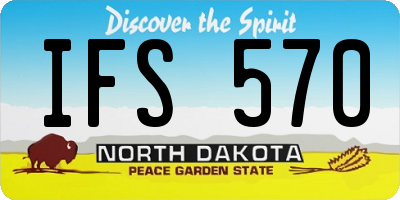 ND license plate IFS570