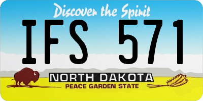 ND license plate IFS571