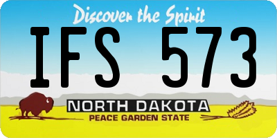 ND license plate IFS573