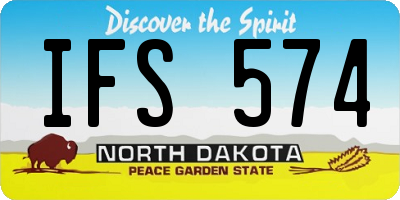 ND license plate IFS574