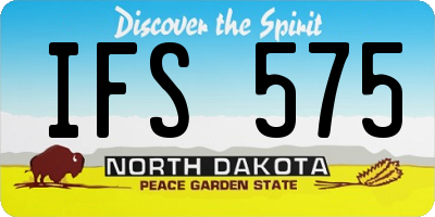 ND license plate IFS575