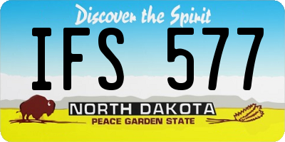 ND license plate IFS577
