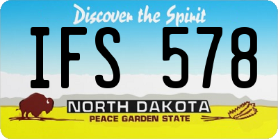 ND license plate IFS578
