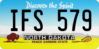 ND license plate IFS579