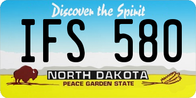 ND license plate IFS580