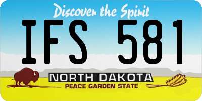ND license plate IFS581