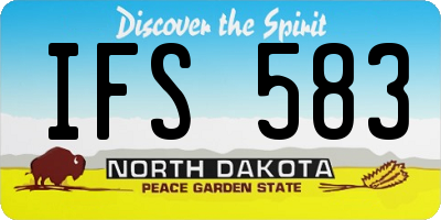 ND license plate IFS583