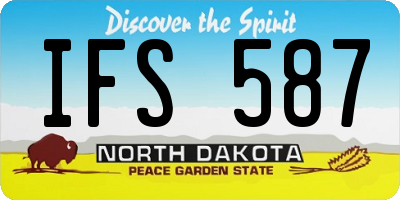 ND license plate IFS587