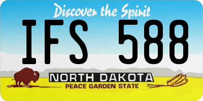 ND license plate IFS588