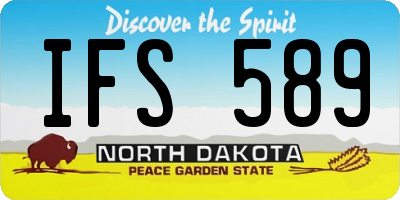 ND license plate IFS589