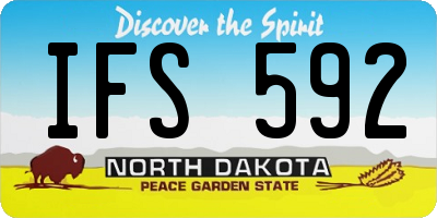 ND license plate IFS592
