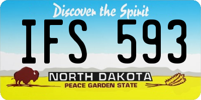 ND license plate IFS593