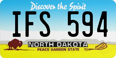 ND license plate IFS594