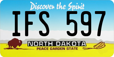 ND license plate IFS597