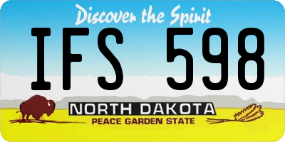 ND license plate IFS598