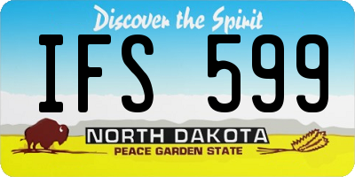 ND license plate IFS599