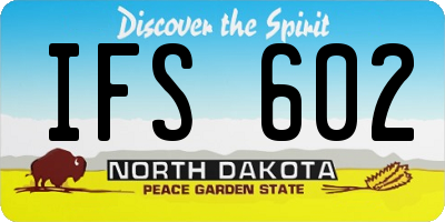 ND license plate IFS602