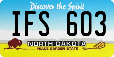 ND license plate IFS603
