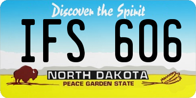 ND license plate IFS606