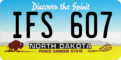 ND license plate IFS607