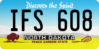 ND license plate IFS608