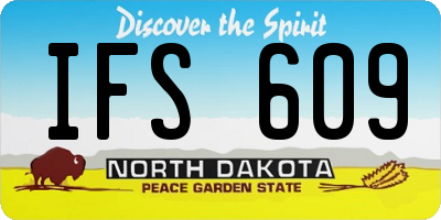 ND license plate IFS609