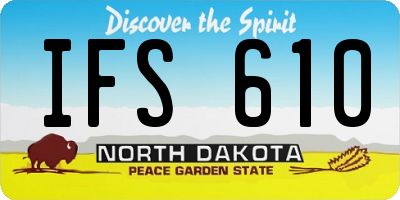 ND license plate IFS610