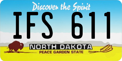 ND license plate IFS611