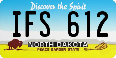 ND license plate IFS612