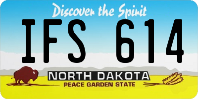 ND license plate IFS614
