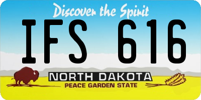 ND license plate IFS616