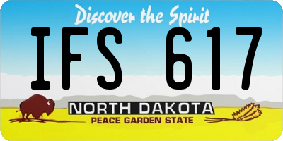 ND license plate IFS617
