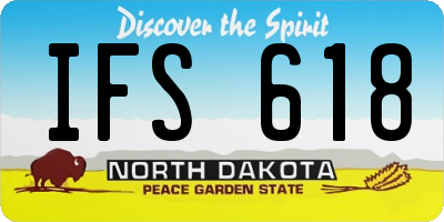 ND license plate IFS618