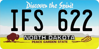 ND license plate IFS622