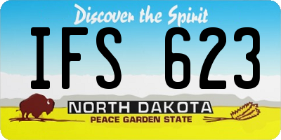 ND license plate IFS623