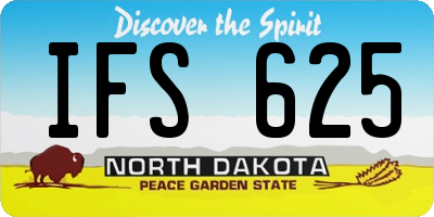 ND license plate IFS625