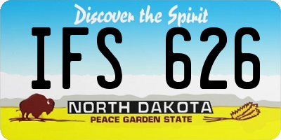 ND license plate IFS626
