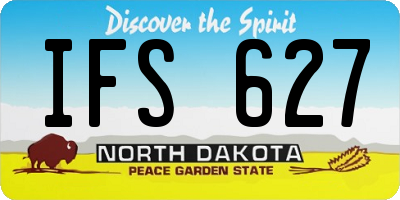 ND license plate IFS627