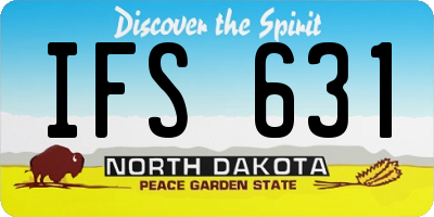 ND license plate IFS631