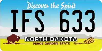 ND license plate IFS633