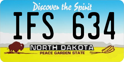 ND license plate IFS634