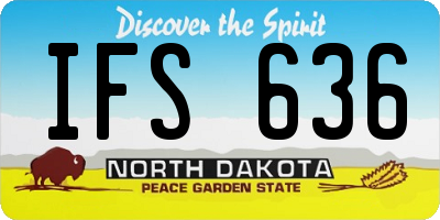 ND license plate IFS636