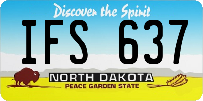 ND license plate IFS637