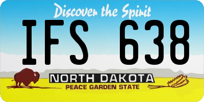 ND license plate IFS638